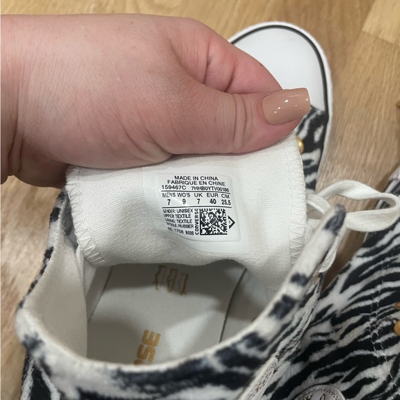 CONVERSE All Stars Zebra High Top Sneakers 9 - Picture 8 of 8